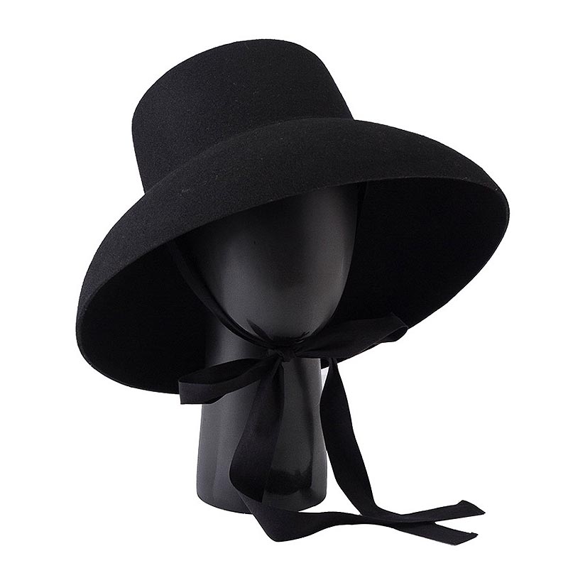 Fedora Hat Wool - الرجعية نمط الصوف الخالص قبعة واسعة