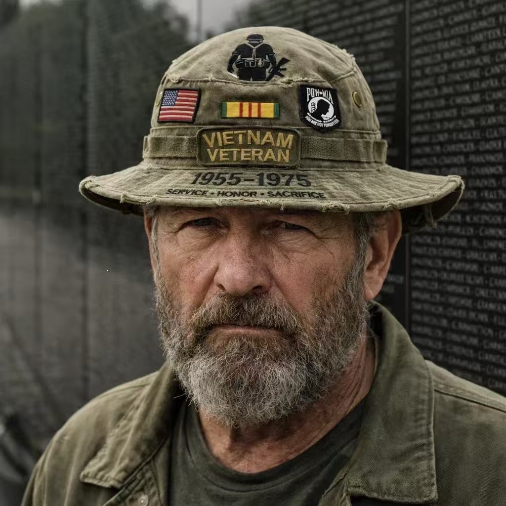 Boonie Hat Tactical - قبعة بوني تذكارية لجنود فيتنام، قابلة