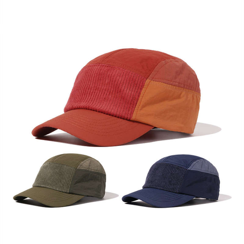 Corduroy Cap 5 Panel - قبعة بيسبول بخمسة ألواح بتصميم الشارع