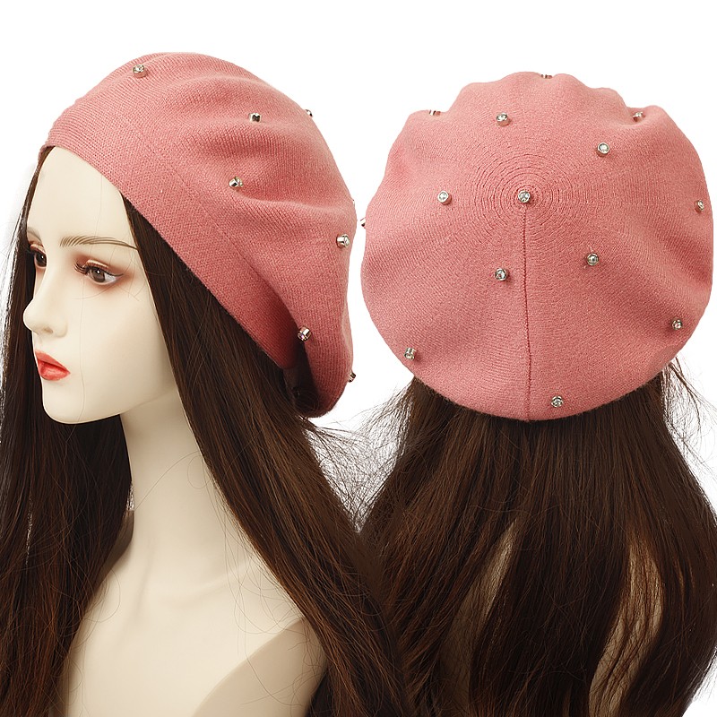Beret French Wool - المرأة اللون الراين القبعات قبعة موضة