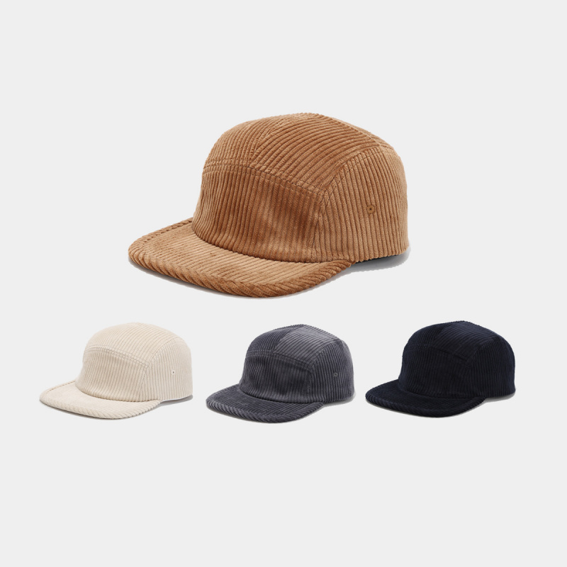 Corduroy Cap 5 Panel - قبعة كوردوروي بخمسة ألواح قابلة للتعديل
