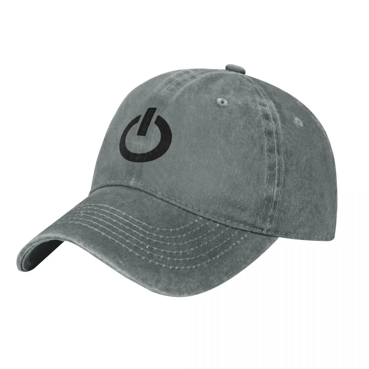 Golf Cap Dad - قبعة بيسبول (سوداء) بزر تشغيل، قبعة