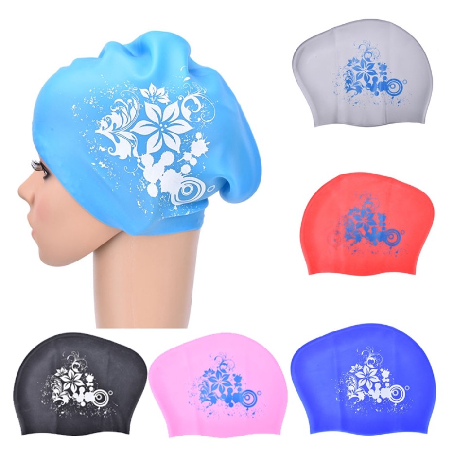 Swim Hat Silicone - قبعة سباحة من السيليكون للشعر الطويل