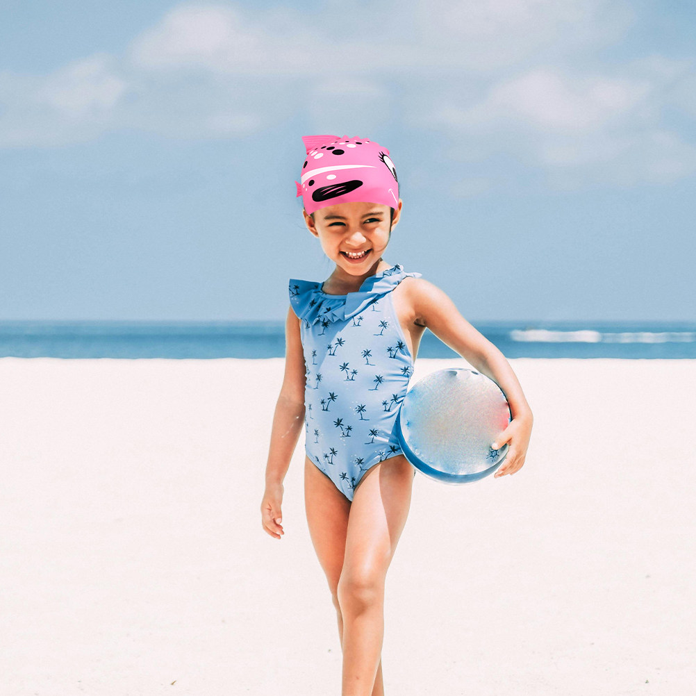 Swim Hat Silicone - قطعتان من قبعات السباحة المصنوعة من