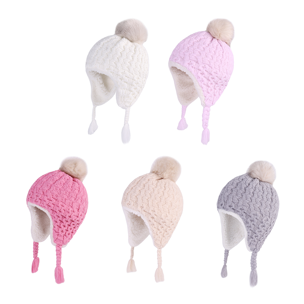 Trapper Hat Ear Flap - طفل الشتاء متماسكة إيرفلاب القبعات للفتيات