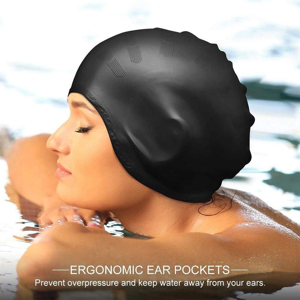 Swim Hat Silicone - الكبار قبعات السباحة مرونة عالية الرجال