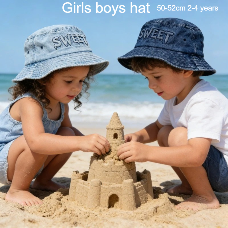 Bucket Hat Cotton - قبعة دلو يابانية ريترو للأطفال مقاس