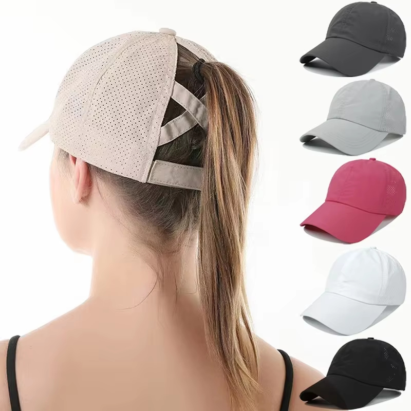 Baseball Cap Structured - قبعات بيسبول صيفية بلون موحد، قبعات