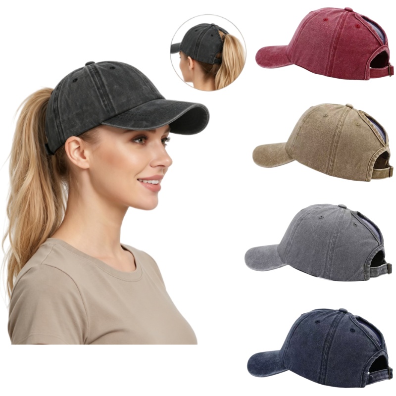 Golf Cap Dad - قبعة بيسبول قطنية قابلة للتعديل بفتحة