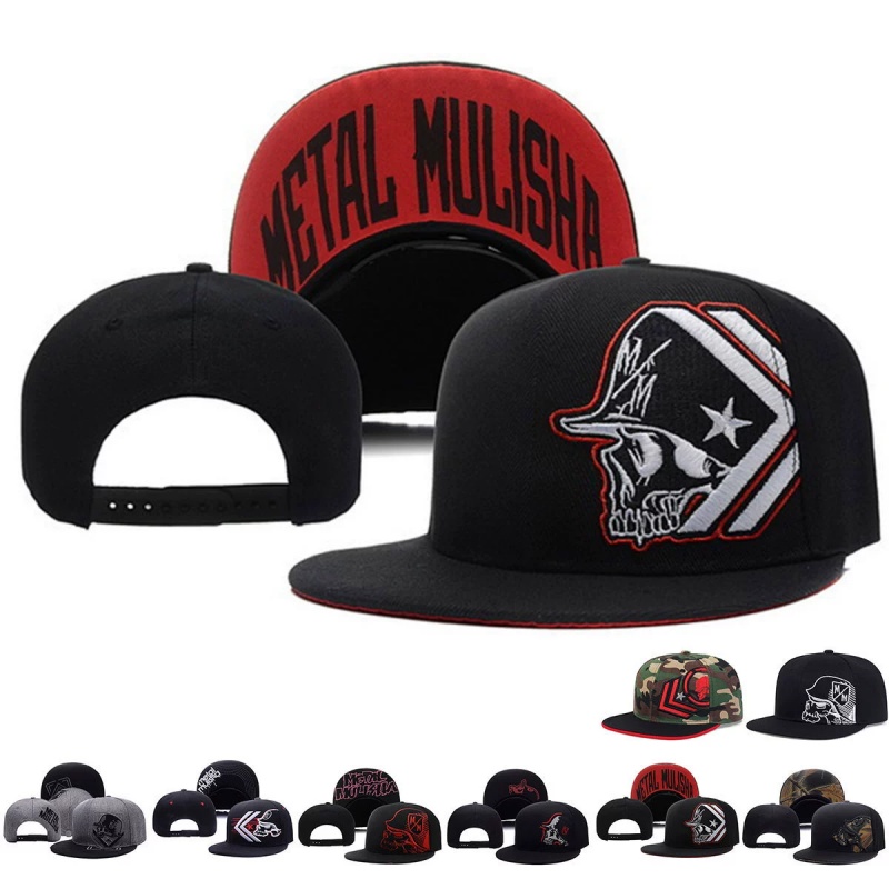 Snapback Hat Flat - قبعة بيسبول للجنسين بتطريز هيكل عظمي،