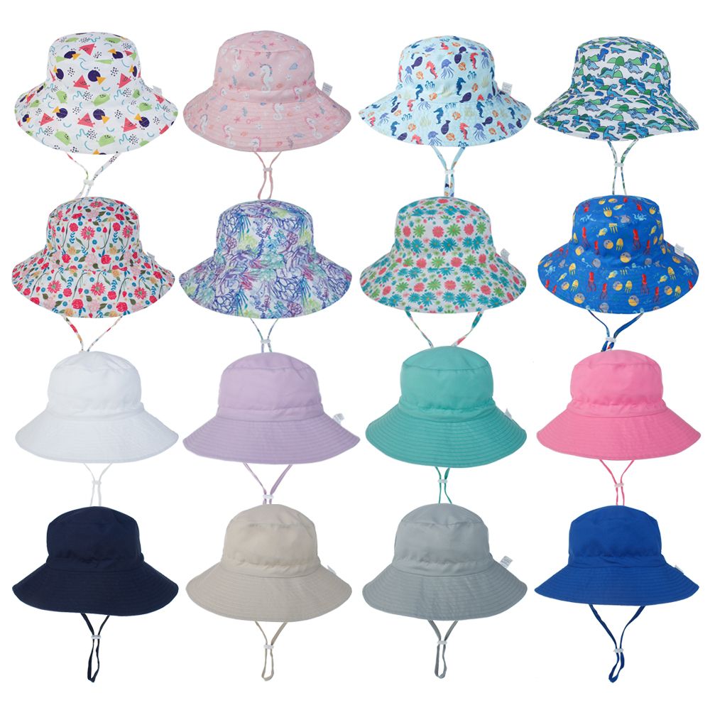 Sun Hat Wide Brim - قبعة سباحة صيفية للأولاد والبنات مع