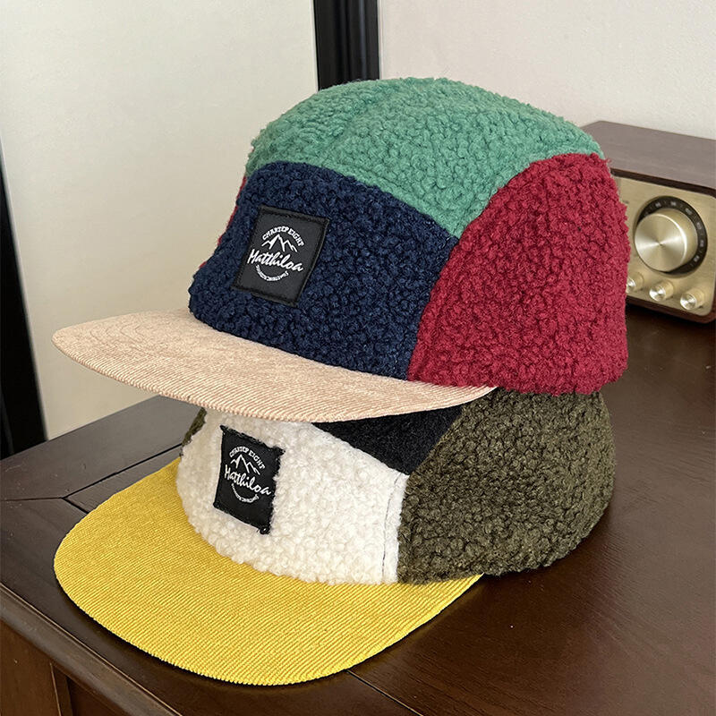 Corduroy Cap 5 Panel - قبعة صوفية عصرية بخمسة ألواح للرجال