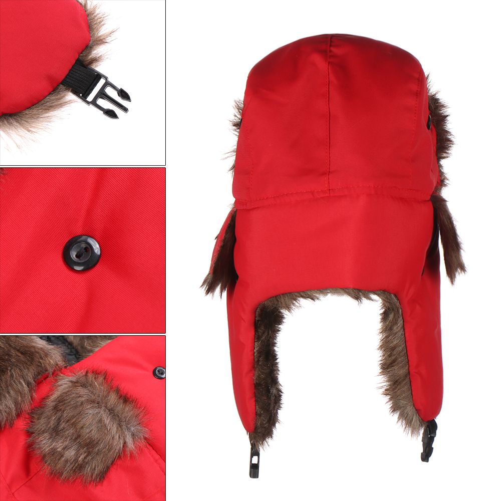 Trapper Hat Ear Flap - قبعة تزلج دافئة مع أغطية للأذنين،
