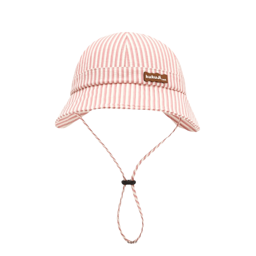 Sun Hat Wide Brim - قبعة صياد جديدة مخططة للأطفال قابلة
