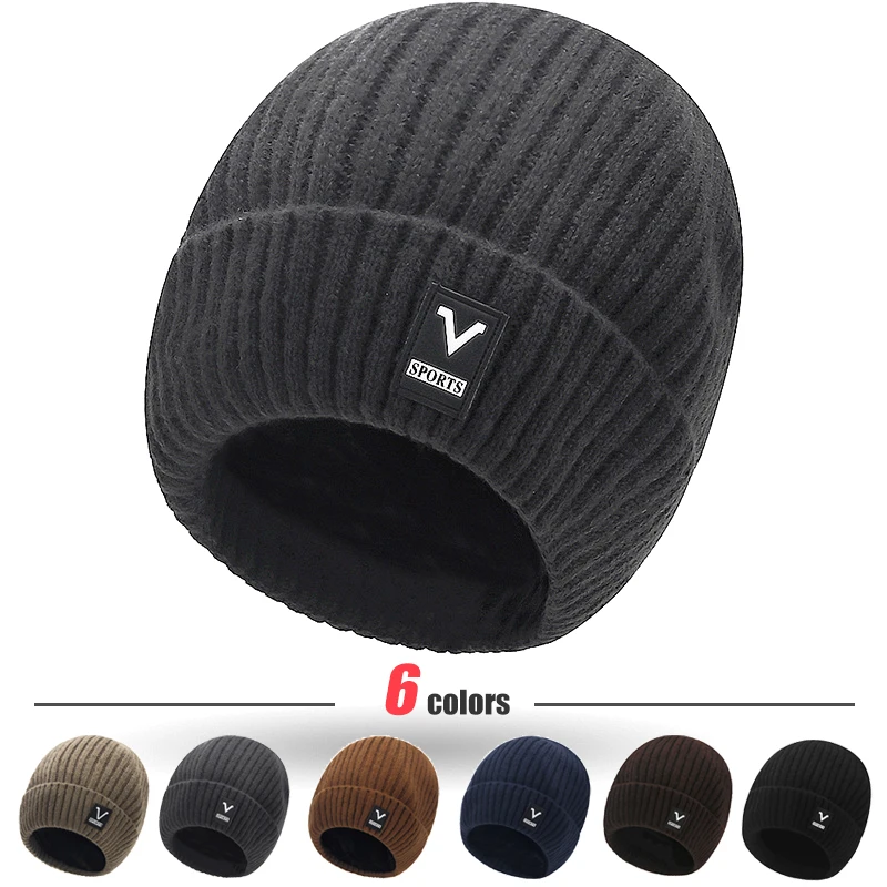 Beanie Cuffed Knit - قبعة الرجال مترهل متماسكة قبعة الجمجمة