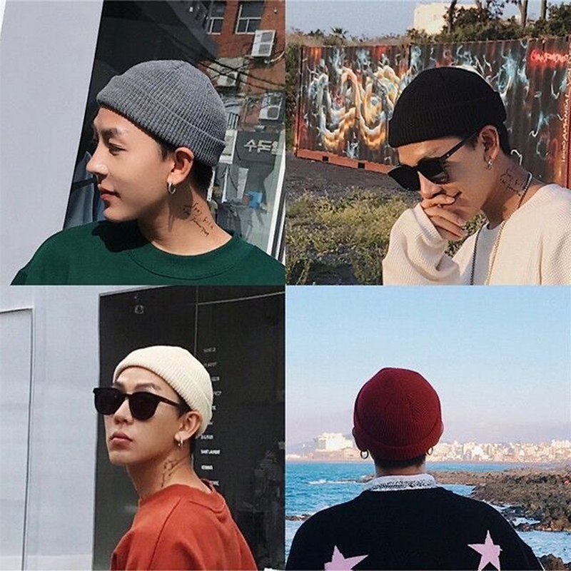 Beanie Cuffed Knit - 1 قطعة شتاء دافئ للجنسين الصوف