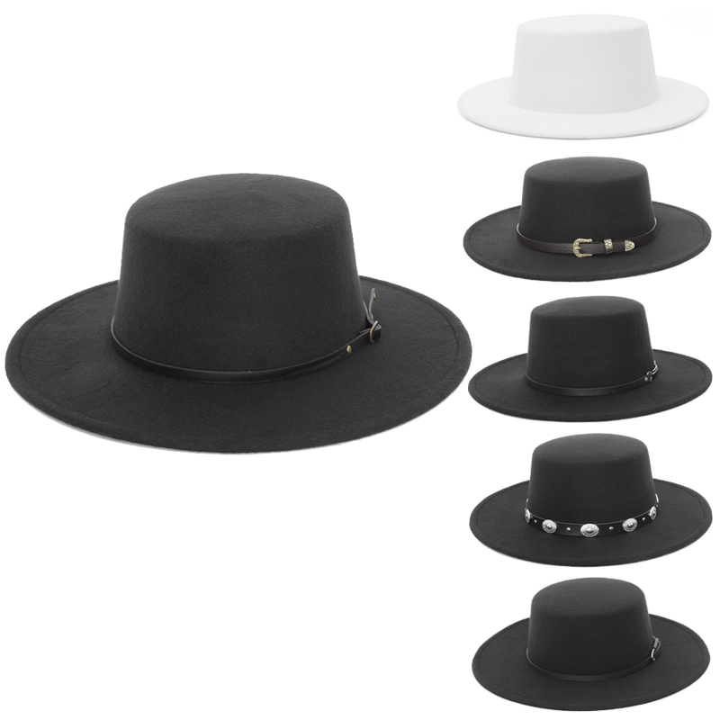 Fedora Hat Wool - قبعة فيدورا أنيقة بحافة واسعة للنساء