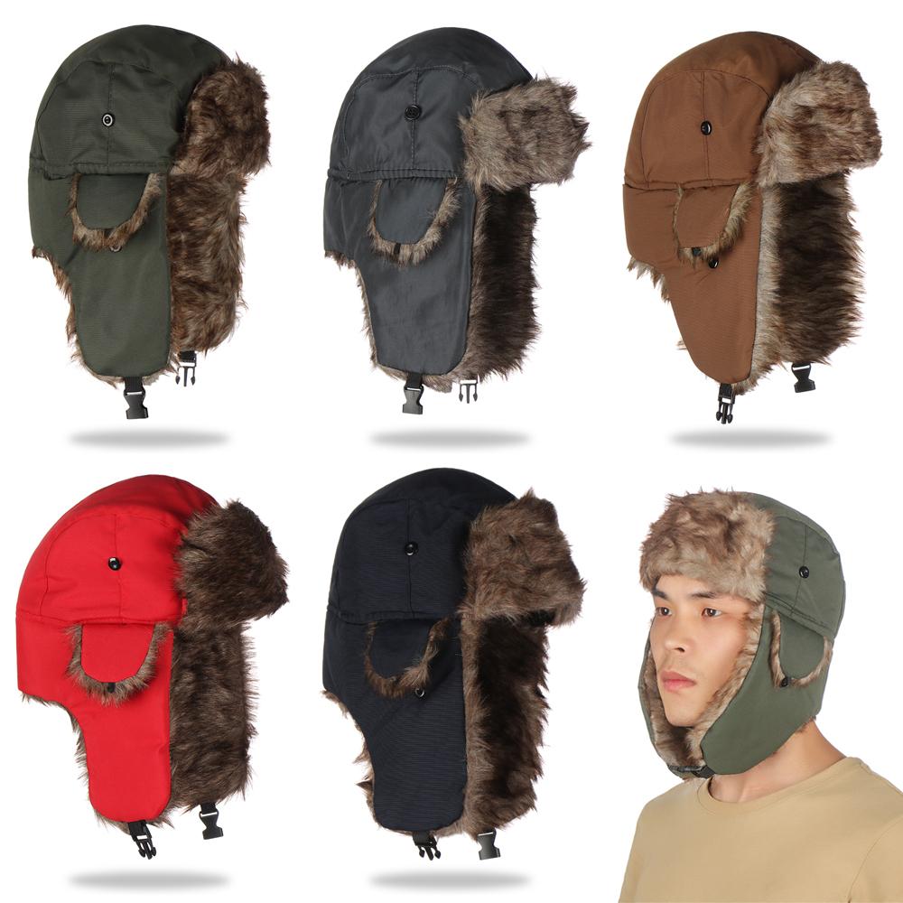 Winter Trapper Hat - الرجال النساء الفراء الصياد قبعة تزلج