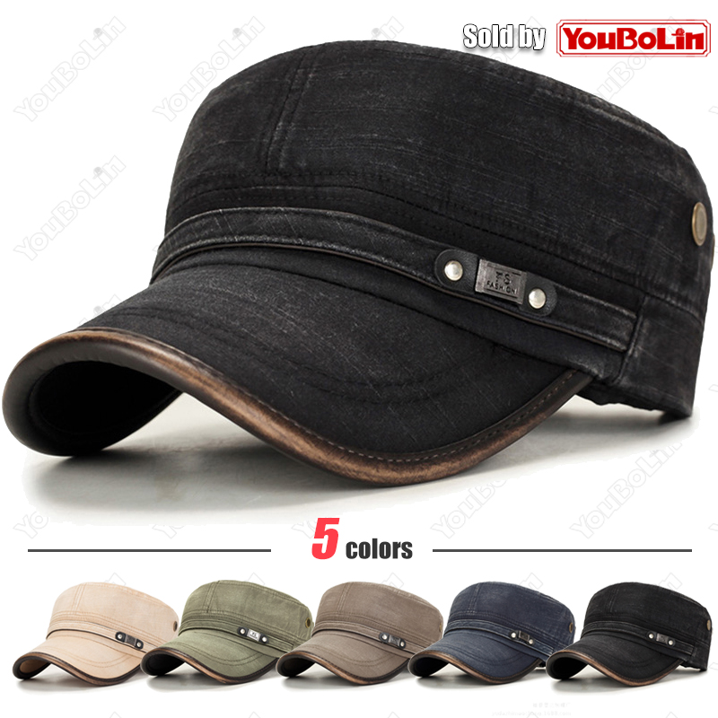 Dad Hat Cotton - الجلود حافة غسلها المتعثرة القطن قابل