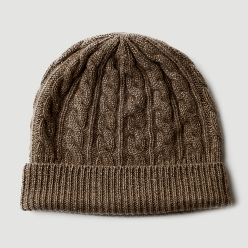 قبعة بيني محبوكة من الكشمير ال - مراجعة Beanie Cuffed Knit وسعره
