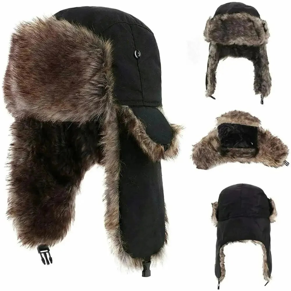 قبعة شتوية رجالية دافئة على ال - مراجعة Trapper Hat Ear Flap وسعره