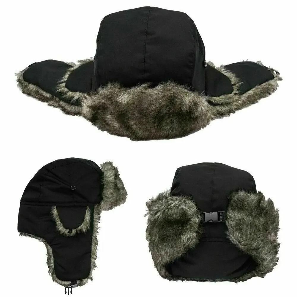 قبعة شتوية رجالية دافئة على ال - مراجعة Trapper Hat Ear Flap وسعره