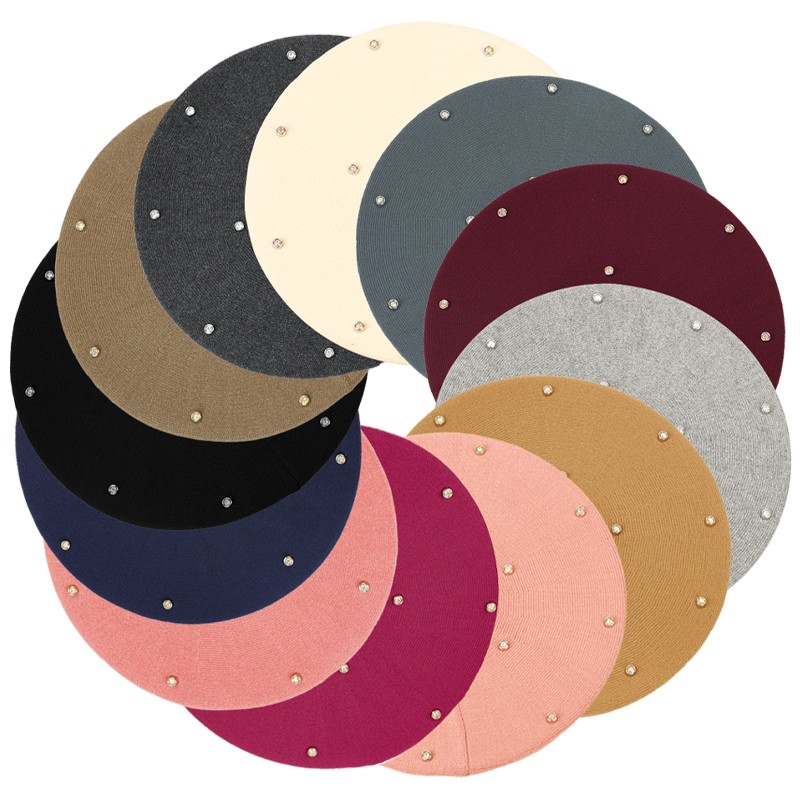 المرأة اللون الراين القبعات قب - مراجعة Beret French Wool وسعره