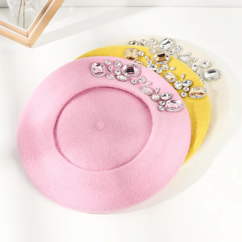 قبعة صوف مذهلة من حجر الراين ل - مراجعة Beret French Wool وسعره