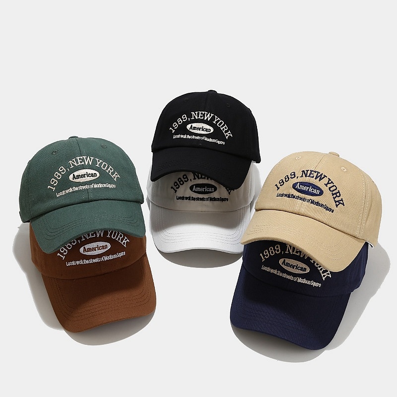 قبعة بيسبول مطرزة بتصميم نيويو - مراجعة Dad Hat Cotton وسعره