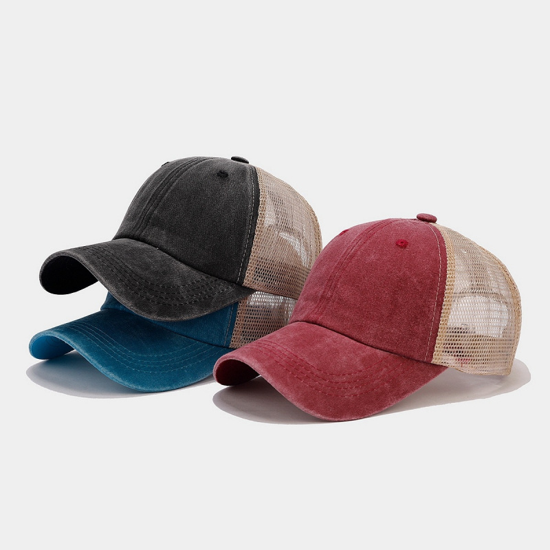 قبعة تروكر من الدنيم المغسول ب - مراجعة Trucker Cap Mesh وسعره
