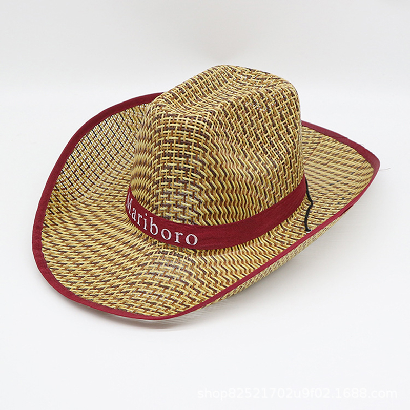 قبعة رجالية صيفية من القش بتصم - مراجعة Cowboy Hat Straw وسعره