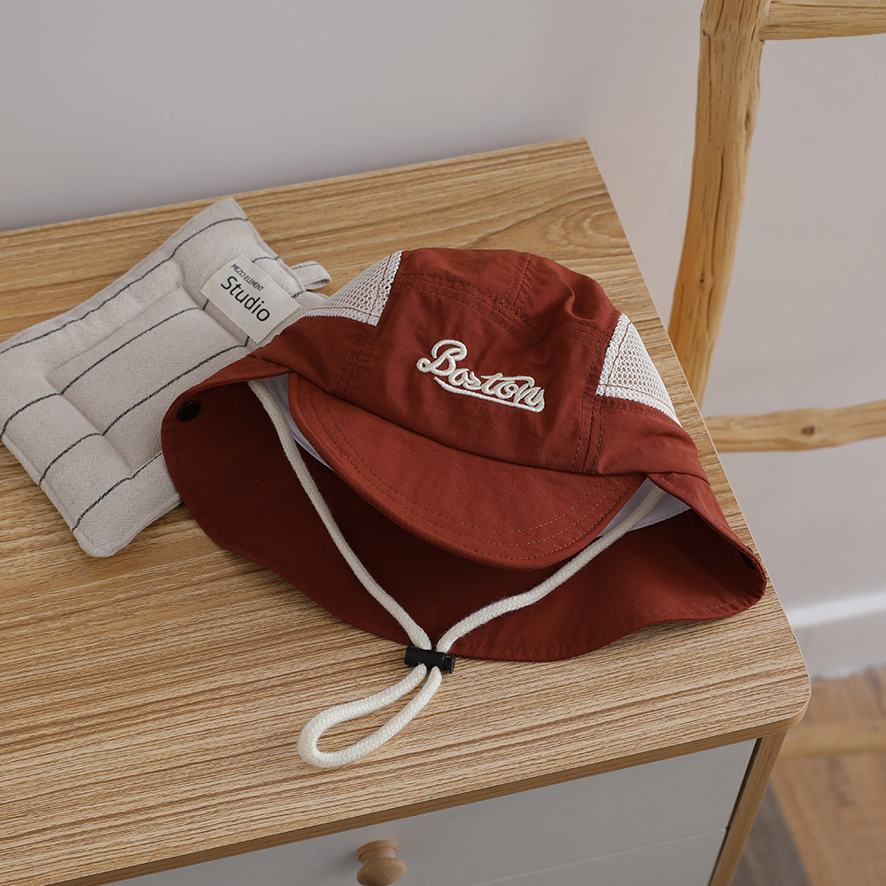 قبعة شمسية للأطفال مطرزة بالحر - مراجعة Bucket Hat Cotton وسعره