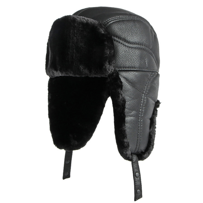 HT4002 جديد بو الجلود الروسية  - مراجعة Trapper Hat Ear Flap وسعره