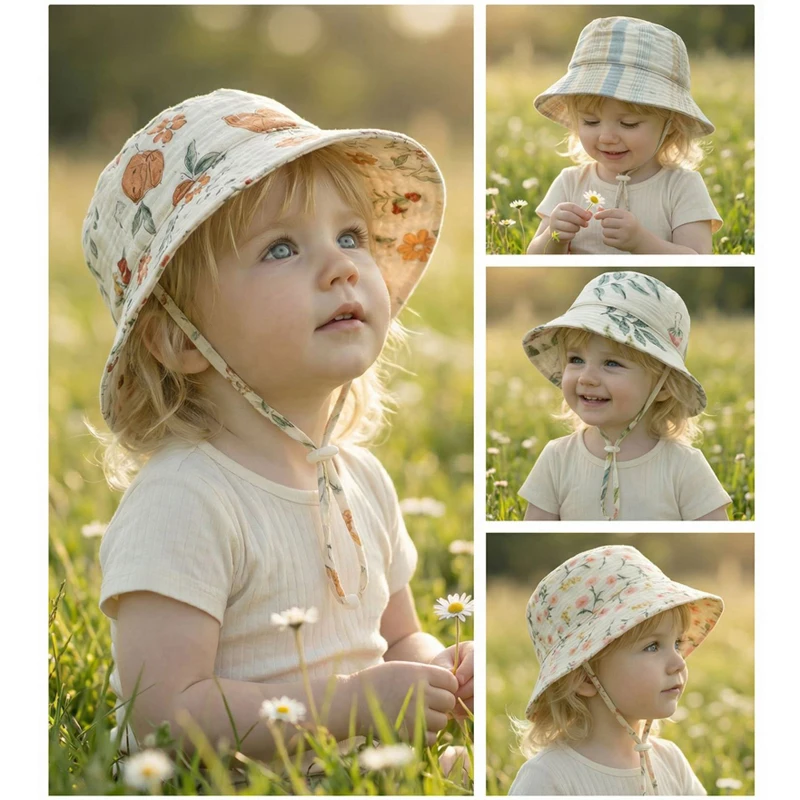 قبعة صيفية للأطفال من الموسلين - مراجعة Bucket Hat Cotton وسعره