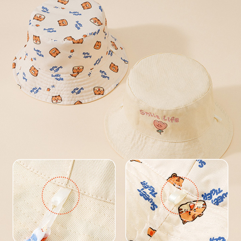 قبعة صياد للأطفال مطرزة بالحرو - مراجعة Bucket Hat Cotton وسعره