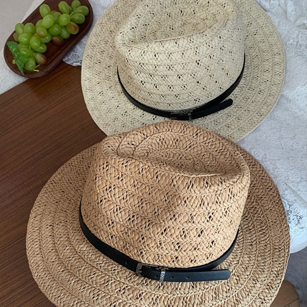 قبعة قش عصرية بتصميم مجوف واسع - مراجعة Cowboy Hat Straw وسعره