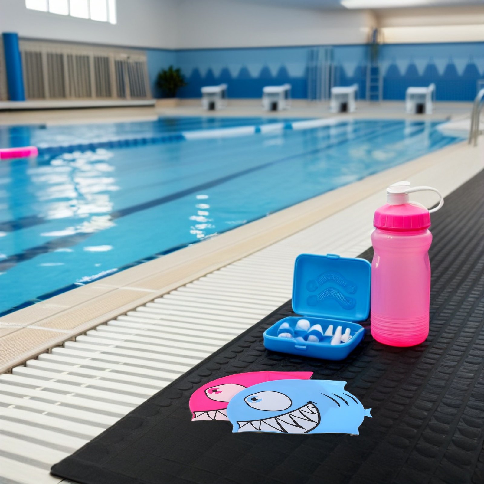 قطعتان من قبعات السباحة المصنو - مراجعة Swim Hat Silicone وسعره