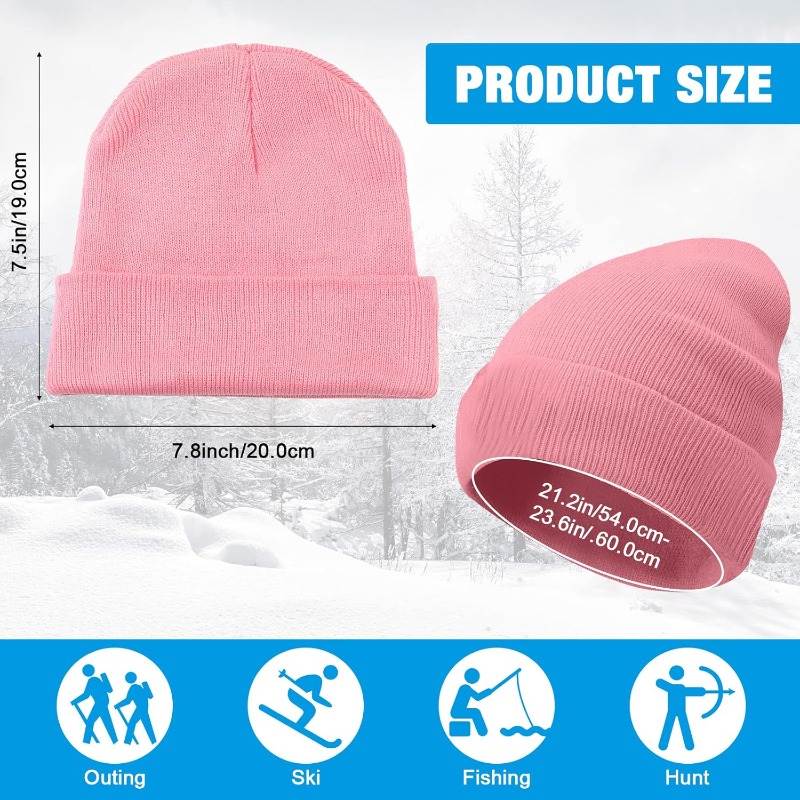 1 قطعة قبعة شتوية دافئة سميكة  - مراجعة Beanie Cuffed Knit وسعره