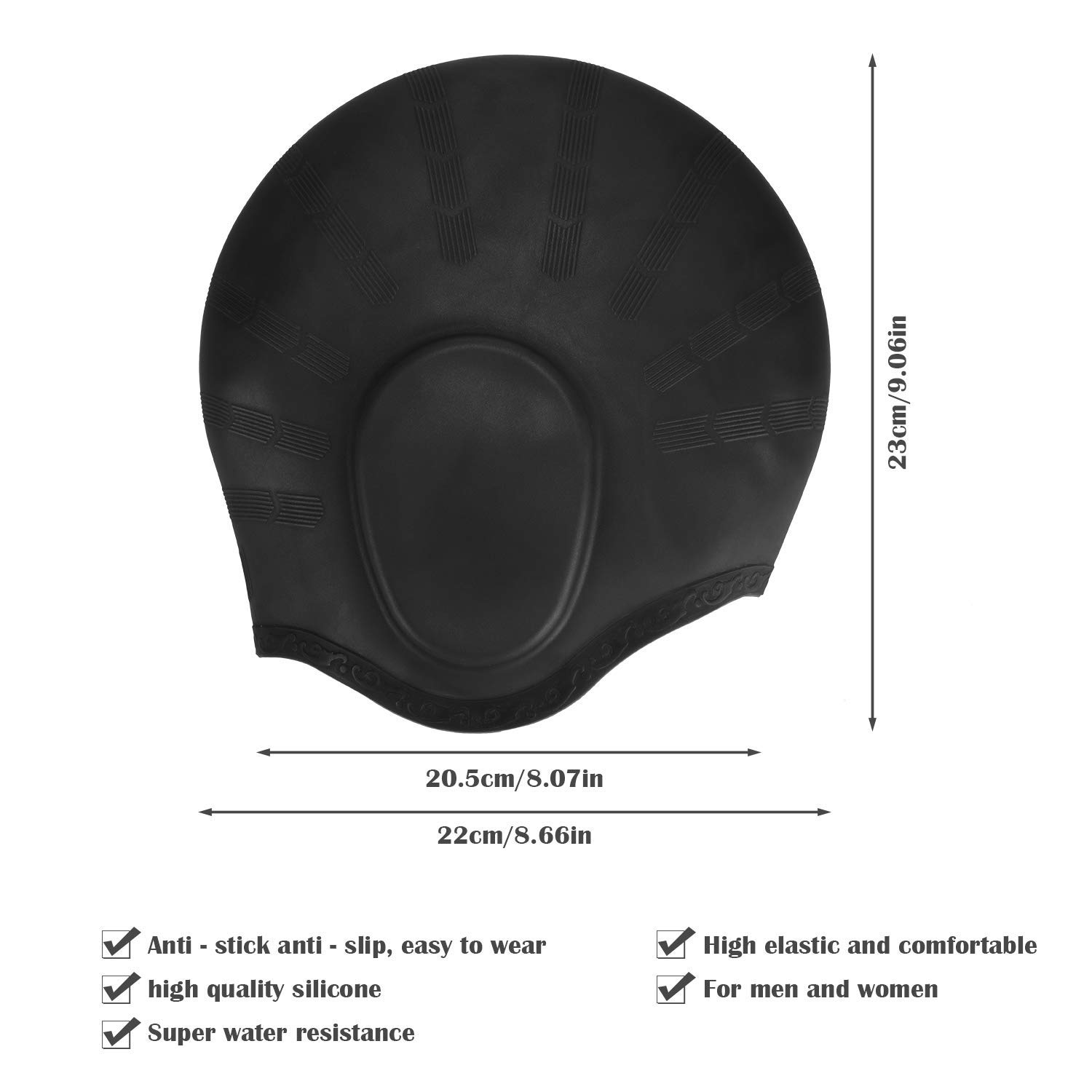 الكبار قبعات السباحة مرونة عال - مراجعة Swim Hat Silicone وسعره