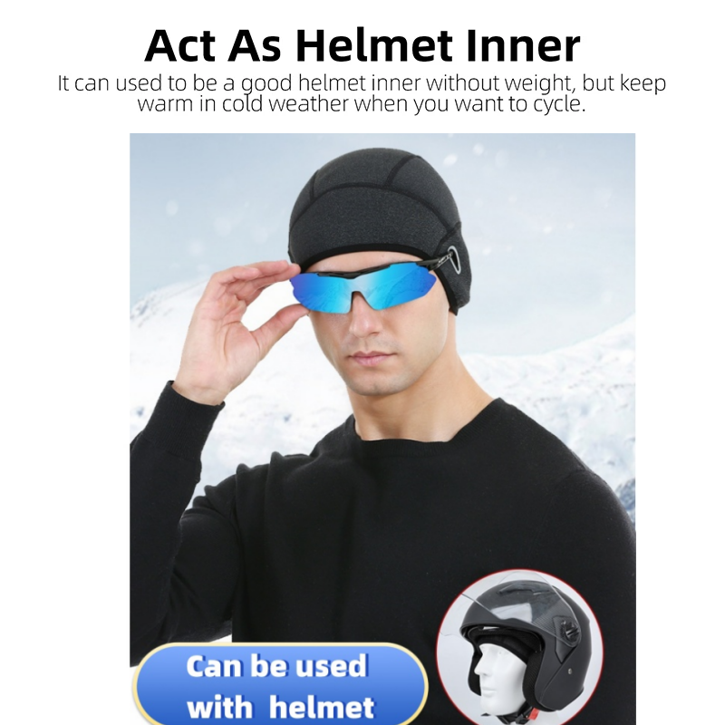 الشتاء الدراجات قبعة دافئة خوذ - مراجعة Skull Cap Helmet Liner وسعره