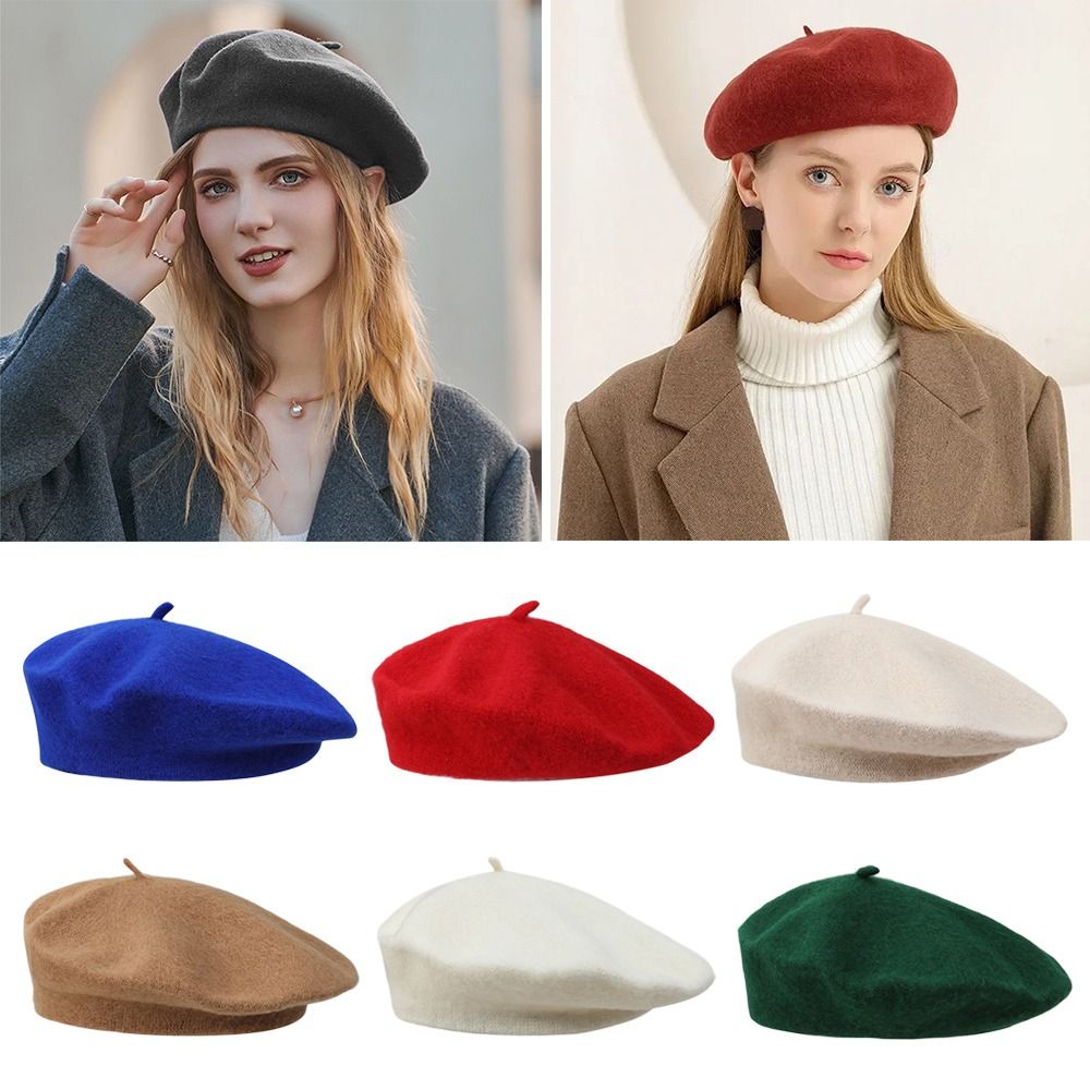 أزياء الشتاء الدافئ الصوف القب - مراجعة Beret French Wool وسعره