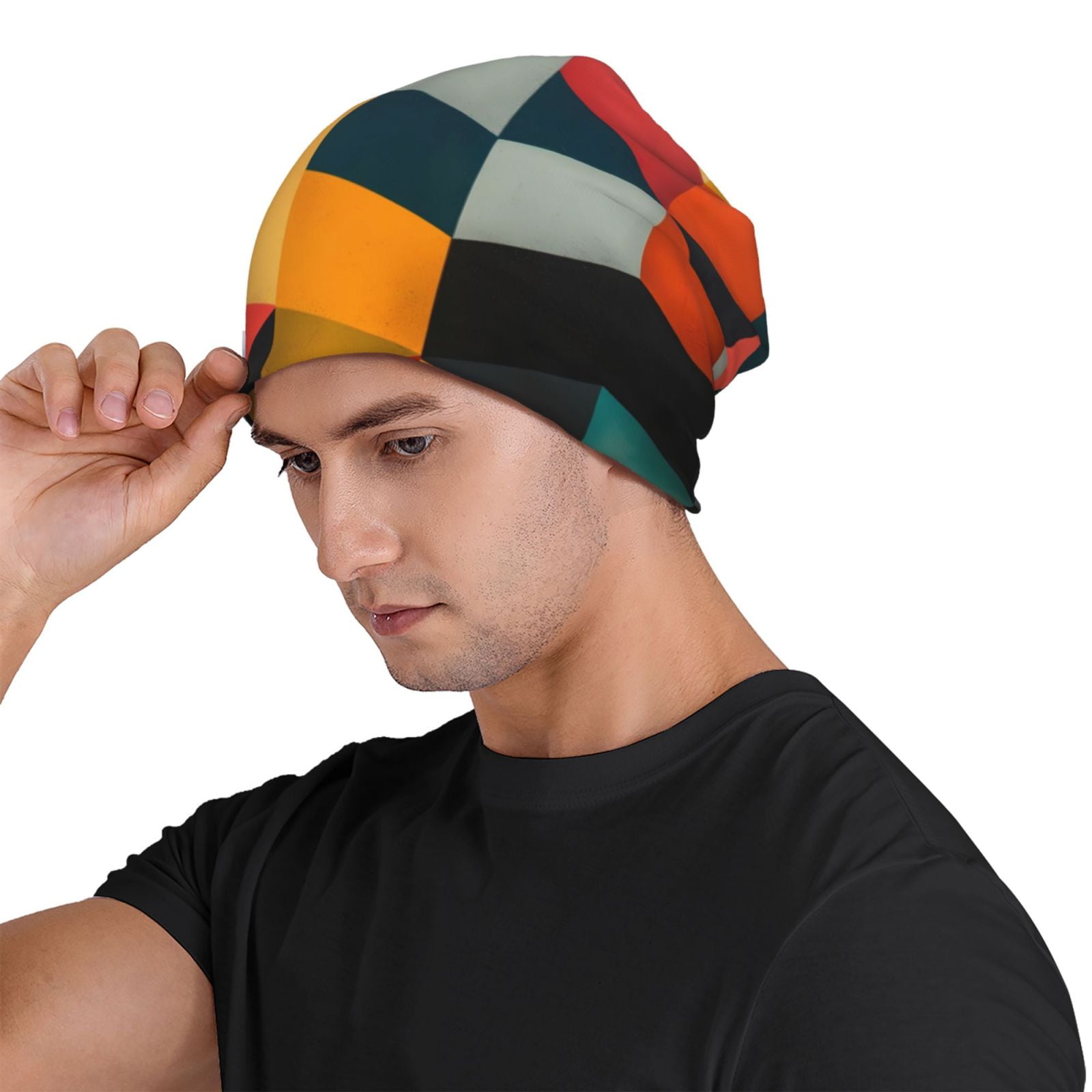 قبعة صغيرة محبوكة بنمط مكعب هن - مراجعة Beanie Cuffed Knit وسعره