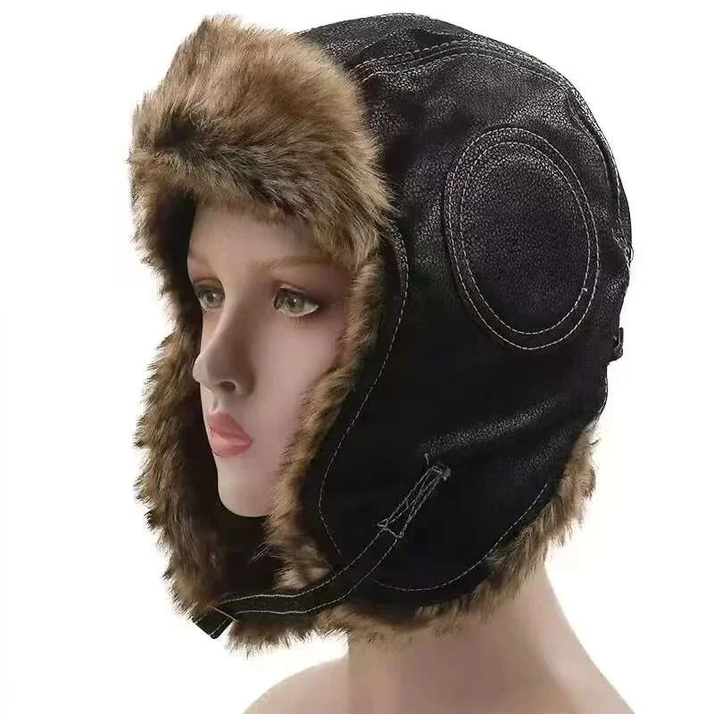 قبعة جلدية سنو وينت مع اللوحات - مراجعة Trapper Hat Ear Flap وسعره