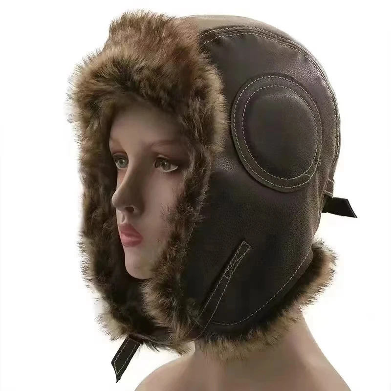 قبعة جلدية سنو وينت مع اللوحات - مراجعة Trapper Hat Ear Flap وسعره