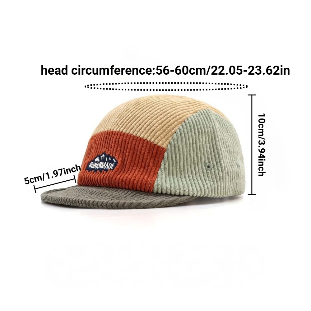 قبعة قصيرة الحافة بخمسة ألواح، - مراجعة Corduroy Cap 5 Panel وسعره