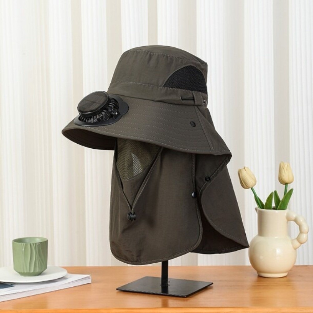 قبعة بمروحة شمسية محمولة قابلة - مراجعة Sun Hat Wide Brim وسعره