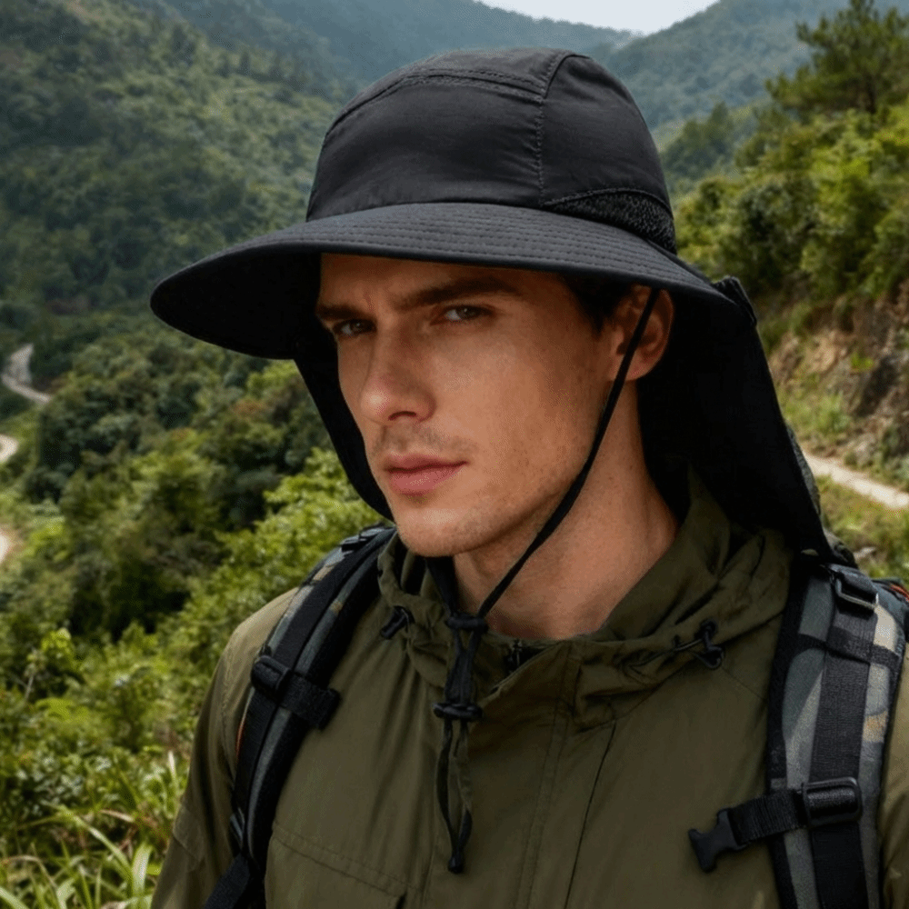 قبعة شمسية واسعة الحواف للأنشط - مراجعة Bucket Hat Cotton وسعره