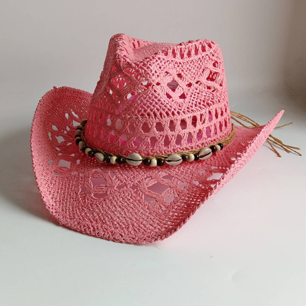 قبعة كاوبوي وردية من القش، قبع - مراجعة Cowboy Hat Straw وسعره
