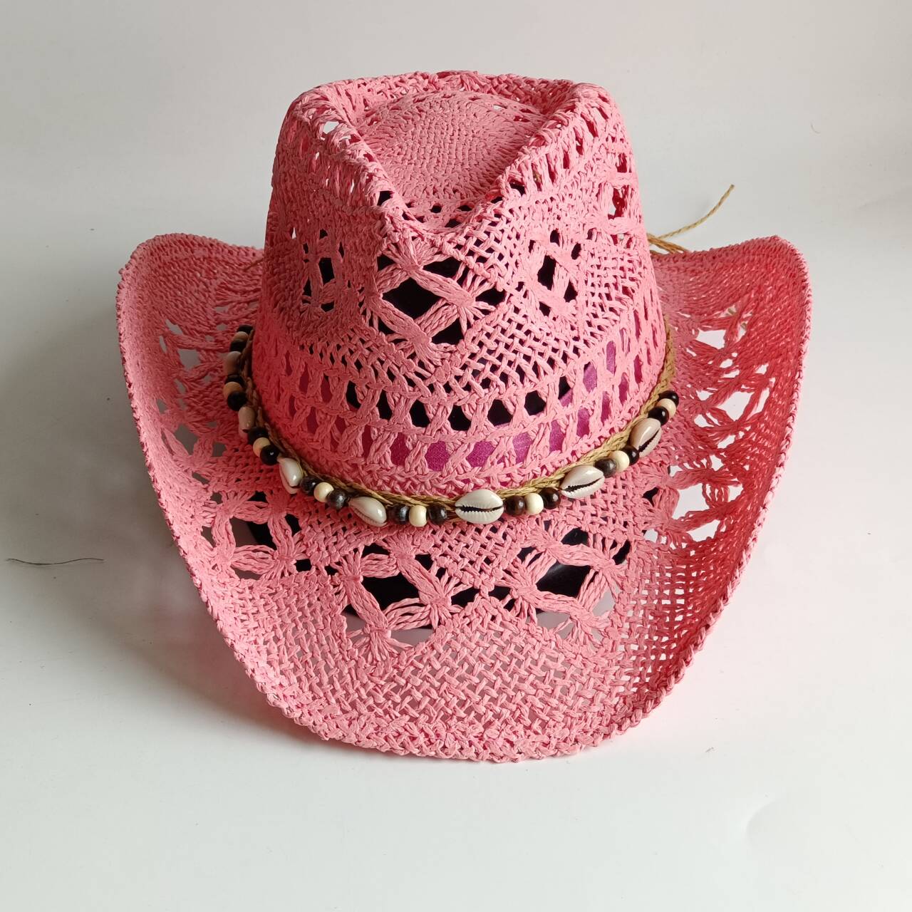 قبعة كاوبوي وردية من القش، قبع - مراجعة Cowboy Hat Straw وسعره